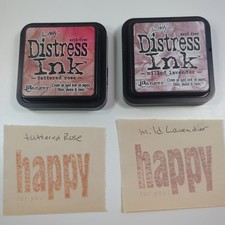 Tim Holtz Distress Ink Pad Dye Ink Raised Felt Pad Tattered Rose Milled Lavender
