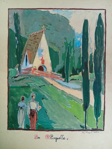 Tupin aquarelle paysage - l.,
