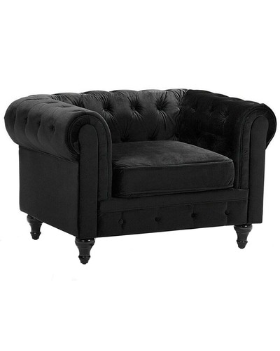 Fauteuil velours noir - fauteuil, en