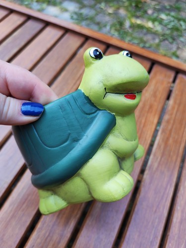 Cache pot vert tortue - cache-pot,