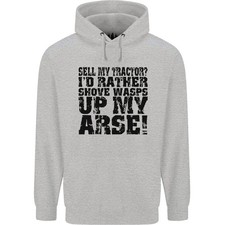 Vendez Mon Tracteur ? Conducteur Agricole Homme Sweat À Capuche 80 % Coton