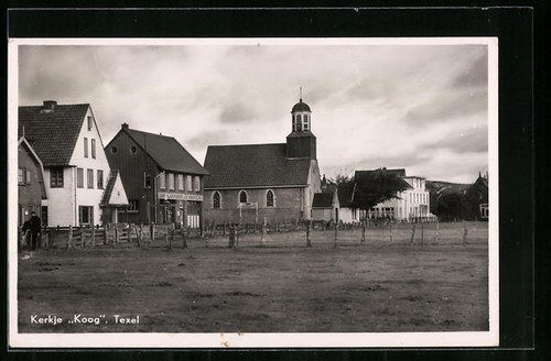 Texel eglise koog carte - texel,, koog,