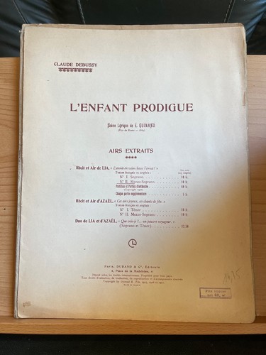 Debussy enfant prodigue - debussy, l'enfant