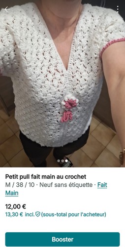 Top crochet fait - crochet, main