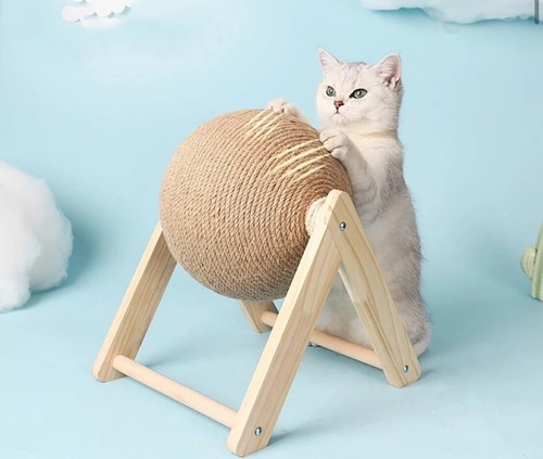Griffoir chat sisal - en, boule