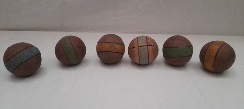 Lot balle boule bois - balle, de