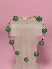 Bracelet Or 18 Carats Et Jade