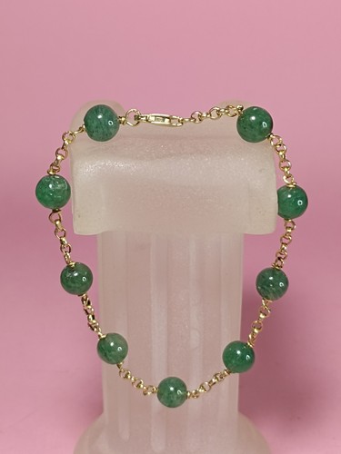 Bracelet carats et jade - 18,