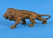 Antique Cast Metal Prowling Lion Figurine 6" Long