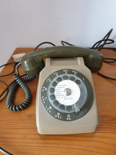 Téléphone cadran bicolore - téléphone,