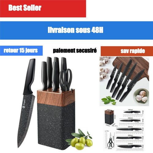 Bloc couteaux cuisine - , 7