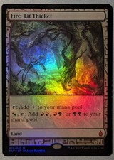 Foil Fire-Lit Thicket - NM - Zendikar Expeditions MTG English