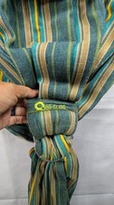 Baby wearing ring sling wrap soft baby infant carrier cotton blend striped green