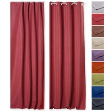 Rideau Thermique Canada Molleton Polaire 140x245 Tentures Doubles Opaque Chiné