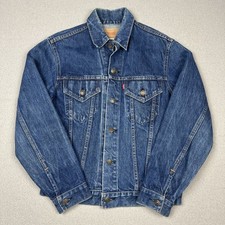 Vintage Levis Jacket Mens Size 38 Dark Wash Type 3 Denim Trucker 70505 0217 70s