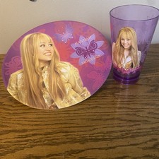 Hannah Montana Melamine 11" Oval Dinner Plate + Cup By Zak! Designs Miley Cyrus