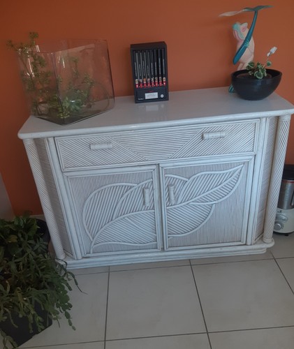 Mobilier rotin blanc pour - blanc,