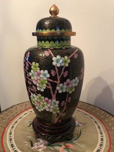 Cloisonne potiche pot - potiche, couvert