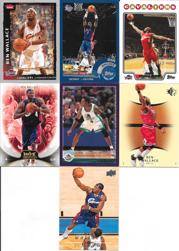Ben wallace card lot panini - ben, 7