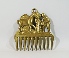 PEIGNE DE CRINIERE, cheval, maréchal ferrant, laiton, Angleterre, équitation