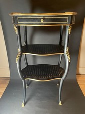 Meuble / table Napoléon III nacre et bois d’ébène Avec élément bronze Guéridon 