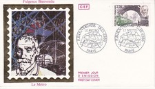 Enveloppe 1er jour Métro Fulgence Bienvenüe et le Métro 1987 Soie CEF   