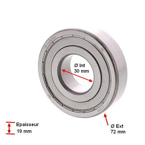 Roulement skf 30x72x19 - 30x72x19, mm