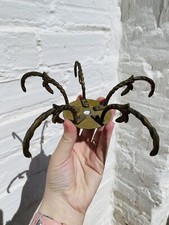 5 Antique BRONZE Chandelier BRANCHES For Stringing Crystal Glass Garlands Beads