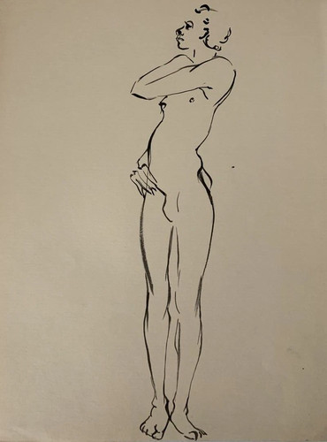 Très beau dessin féminin - très, nu