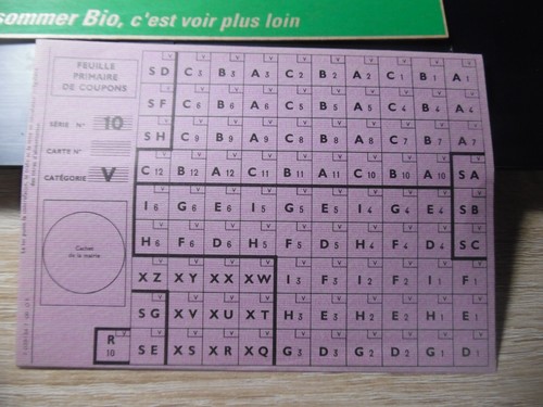Cartes rationnement - 5, de