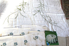 Nappe à broder en lin 140x200