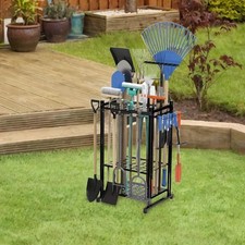 Organisateur D'outils de Jardin à 3 Niveaux pour Garage, Balais, Abri de