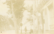 France, Vichy, residential street, ca.1900, vintage citrate print vintage citrate