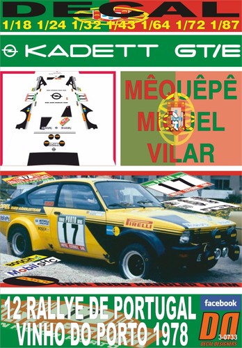 Decal opel kadett mequepe - opel, gt/e