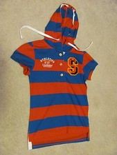  Hooded top red.white,blue Sz