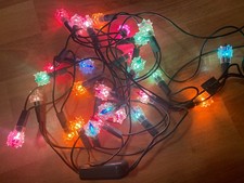 Vintage 80’s Sapin Guirlande Électrique Lumineuse Diamants 30 Lampes Déco NOËL