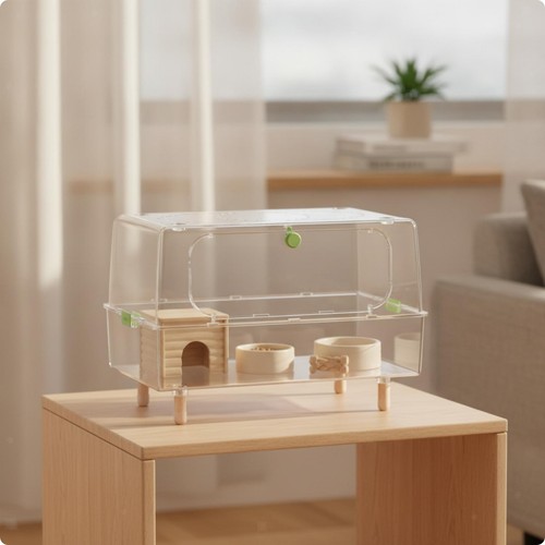 Cage transparente pour