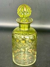 Glass perfume bottle hand painted decor gilding