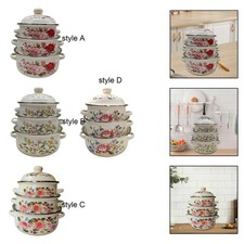 Marmites en émail 3 pièces