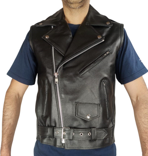 Gilet cuir véritable - gilet,