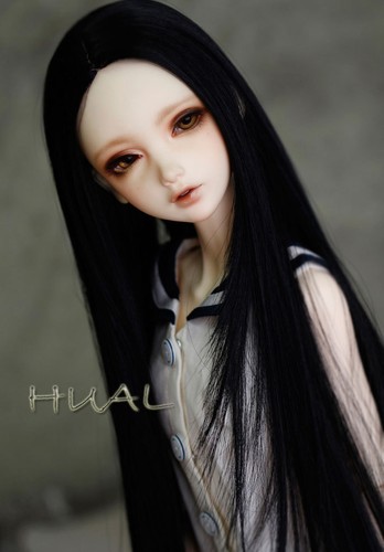 Bjd doll wig jet - 7-8",