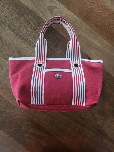 Sac cabas toile lacoste rouge - cabas,