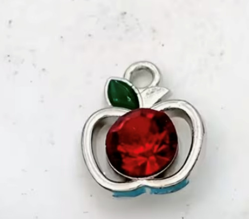 Pendentif breloque pomme rouge - pendentif,
