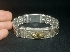 Men's 925 Silver Bracelet. Length 8.6 Inches