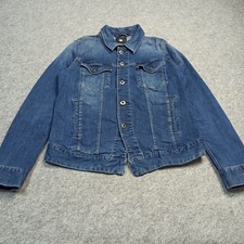 G-Star Brut Femmes Veste en Jeans Taille M Bleu Extensible Camionneur 3301-Jkt