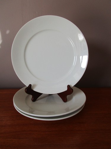 Assiettes plates blanches - 3,