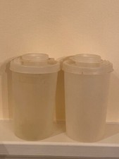 Set of 2 Vintage Tupperware Spice/Salt Shakers Mini 102-24 & Millionaires Line
