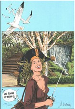 EX-LIBRIS TENDRE VIOLETTE NUMEROTE ET SIGNE PAR JEAN-CLAUDE SERVAIS NEUF