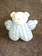 doudou ours bleu et blanc