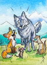 ACEO Original ART - The wolf